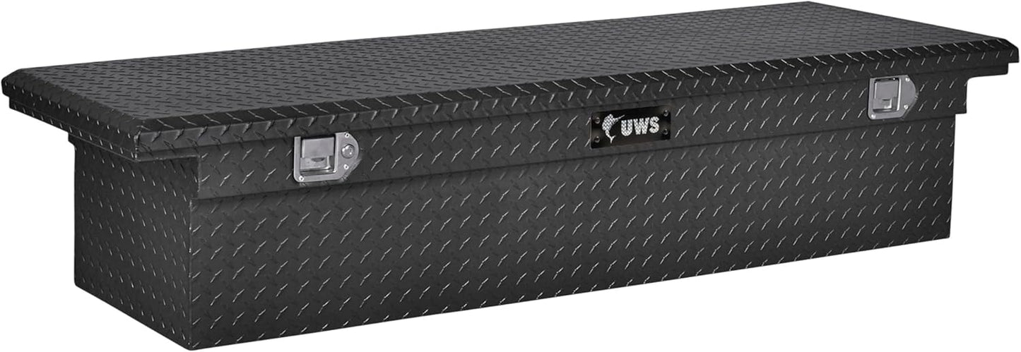 UWS United Welding Services 72-Inch Aluminum Single Lid Crossover Toolbox, Low Profile Matte Black - TBS-72-LP-MB