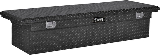 UWS United Welding Services 72-Inch Aluminum Single Lid Crossover Toolbox, Low Profile Matte Black - TBS-72-LP-MB