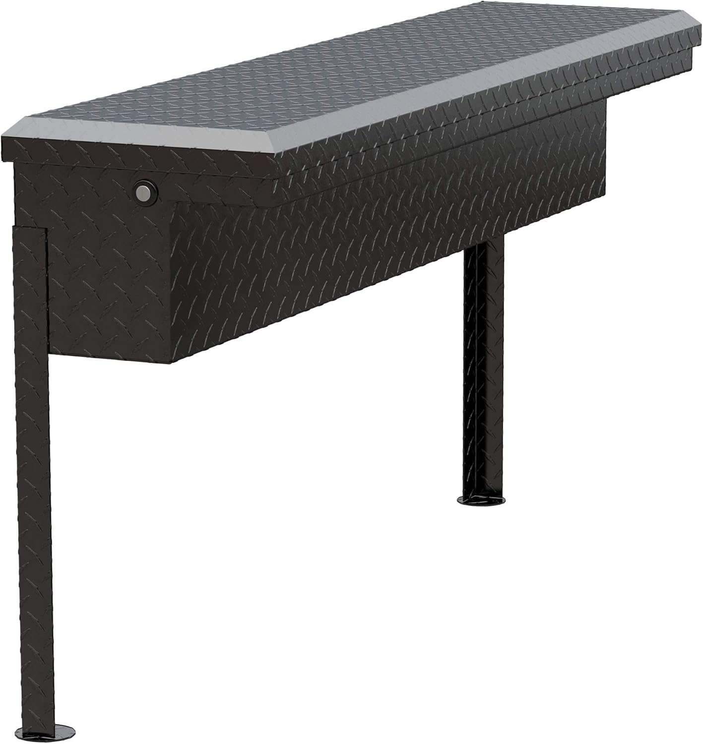 UWS United Welding Services EC30202-MK2 Gloss Black Aluminum 48-Inch Truck Side Tool Box with Low Profile Space-Saving Legs