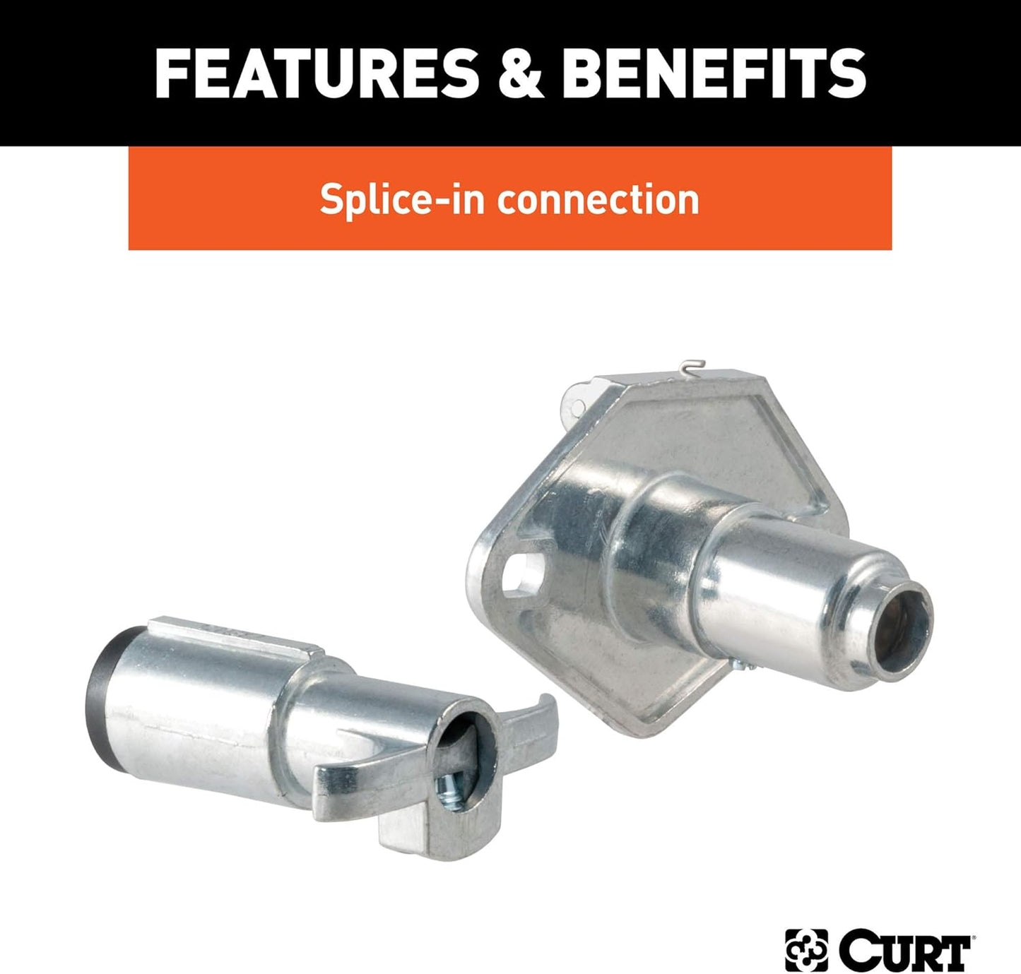 Curt Manufacturing I8/I9/I21 6-Pole Lead Die Cast Connector for Car and Trailer Ends - Part 58093
