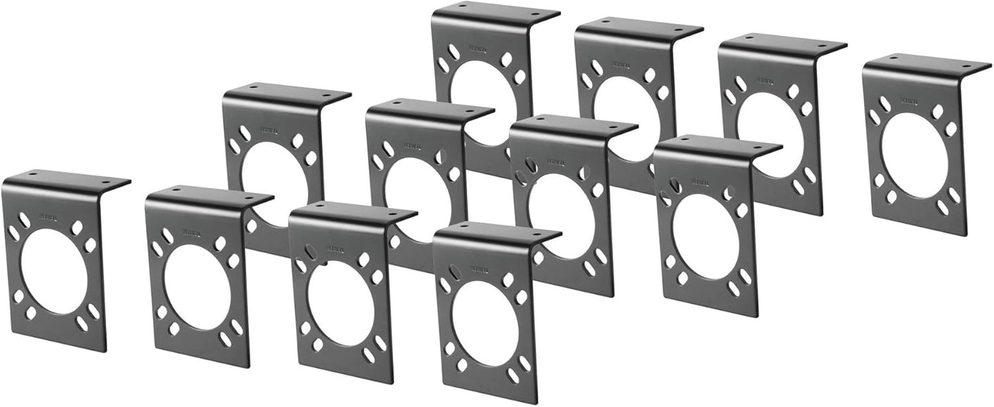 Curt Manufacturing Heavy Duty Mounting Bracket for 7-Way RV and US Car Connectors (12 Pack) Part #57205