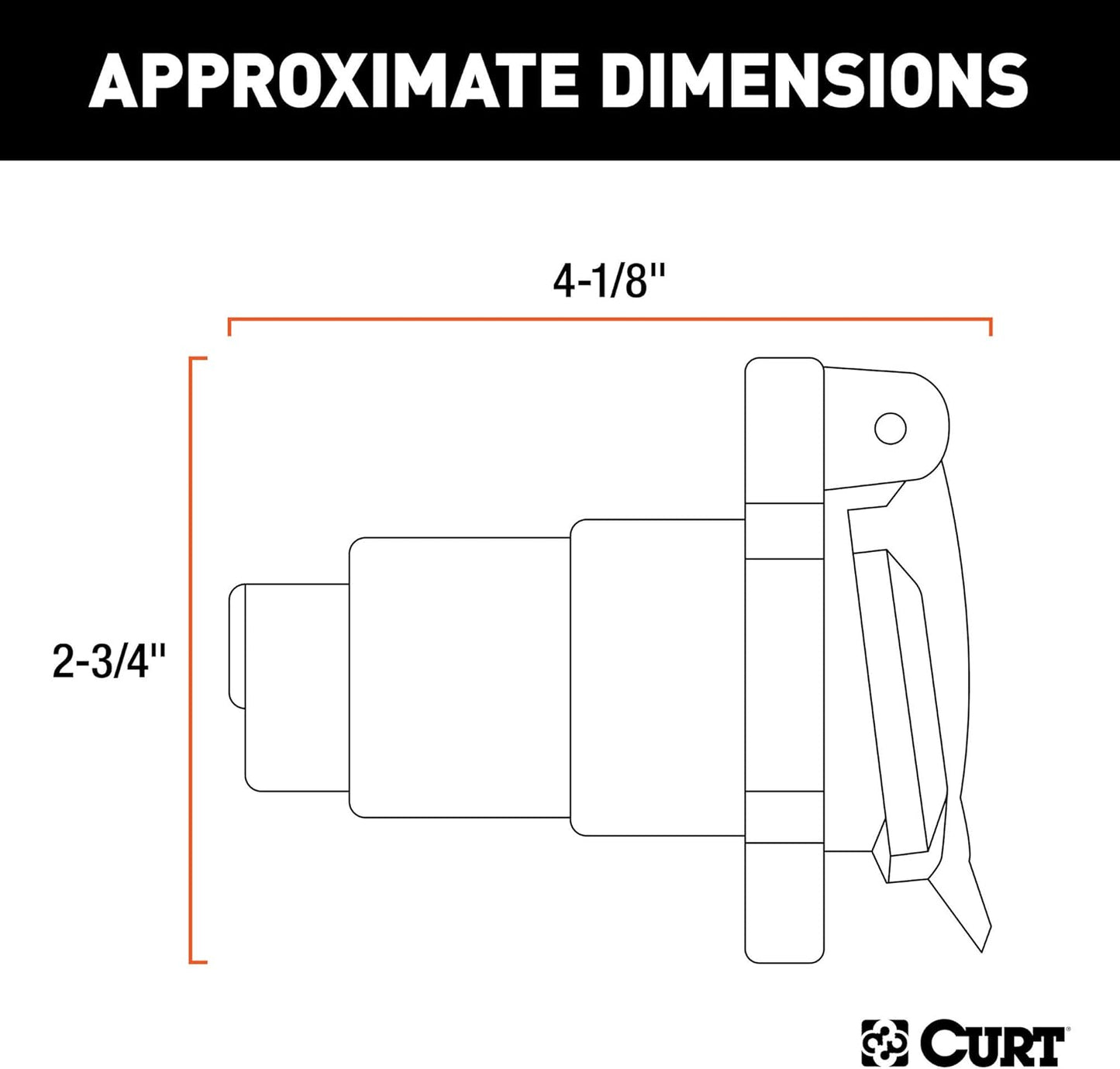 Curt Manufacturing 58150 7-Pole Plastic Connector Car End Bulk for Trailer Wiring