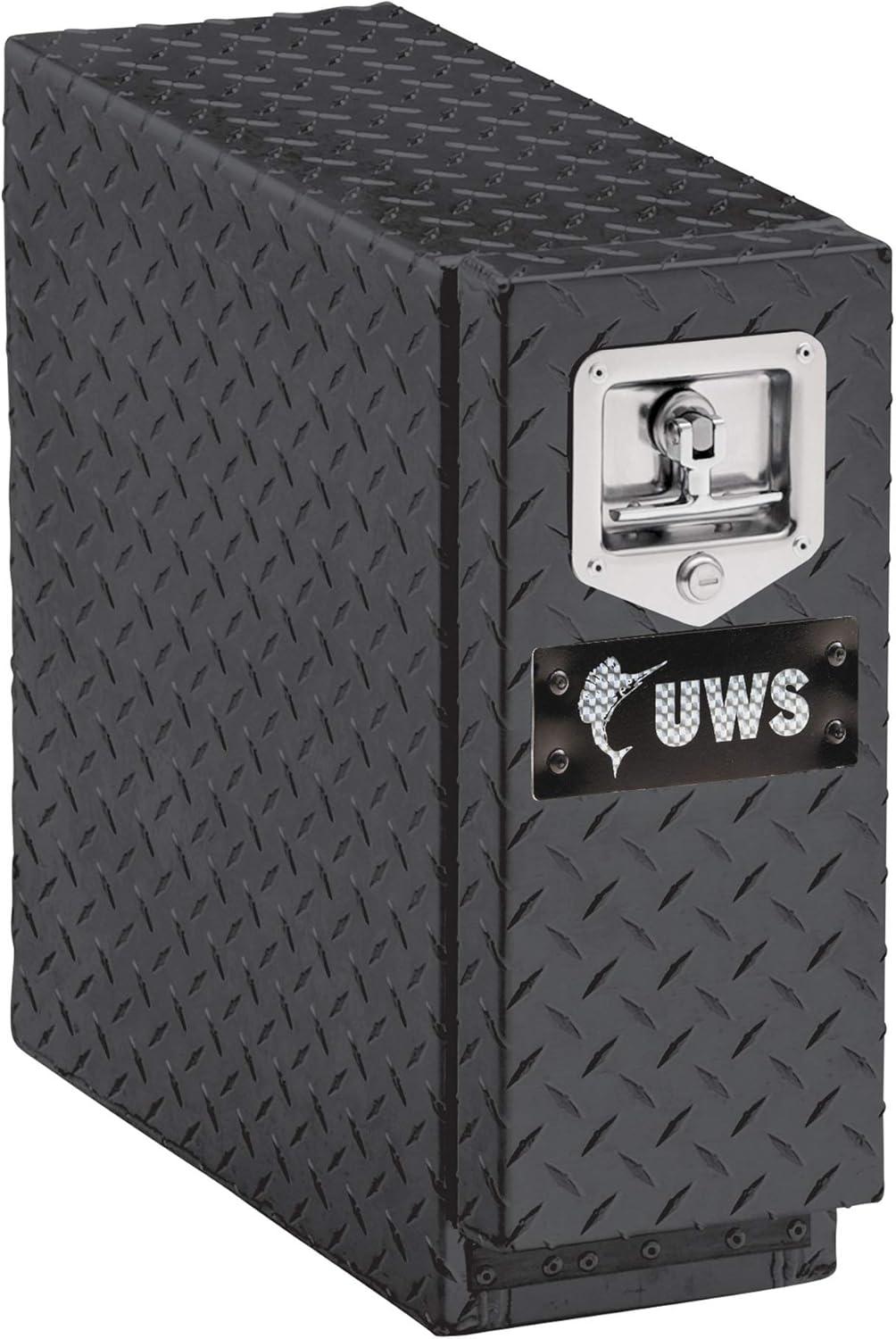 UWS EC20052 22" Gloss Black Aluminum Truck Bed Tool Box with 5 Lockable Drawers – Heavy-Duty Storage