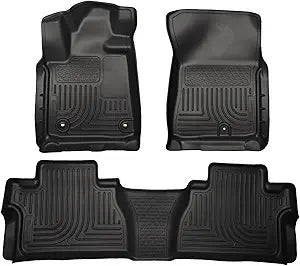 Husky Liner 1421 Tundra CrewMax Front and Second Seat WeatherBeater Floor Liners in Black