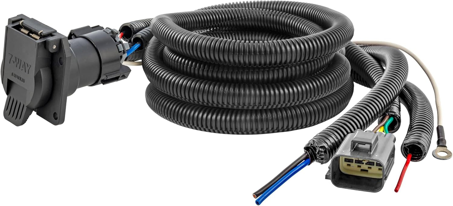 Curt Manufacturing 56545 24-C Ranger Custom Wiring Harness with 7-Way RV Blade Output