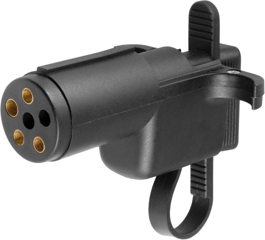 Curt Manufacturing 6 Way Round to 4 Way Flat Trailer Wiring Adapter (Part #57627)