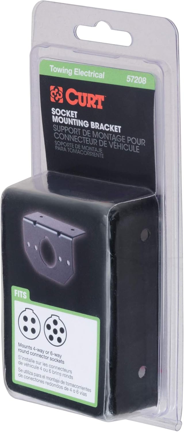 Curt Manufacturing HD Slotted 4, 5 & 6-Way Round Socket Bracket (Part #57208)