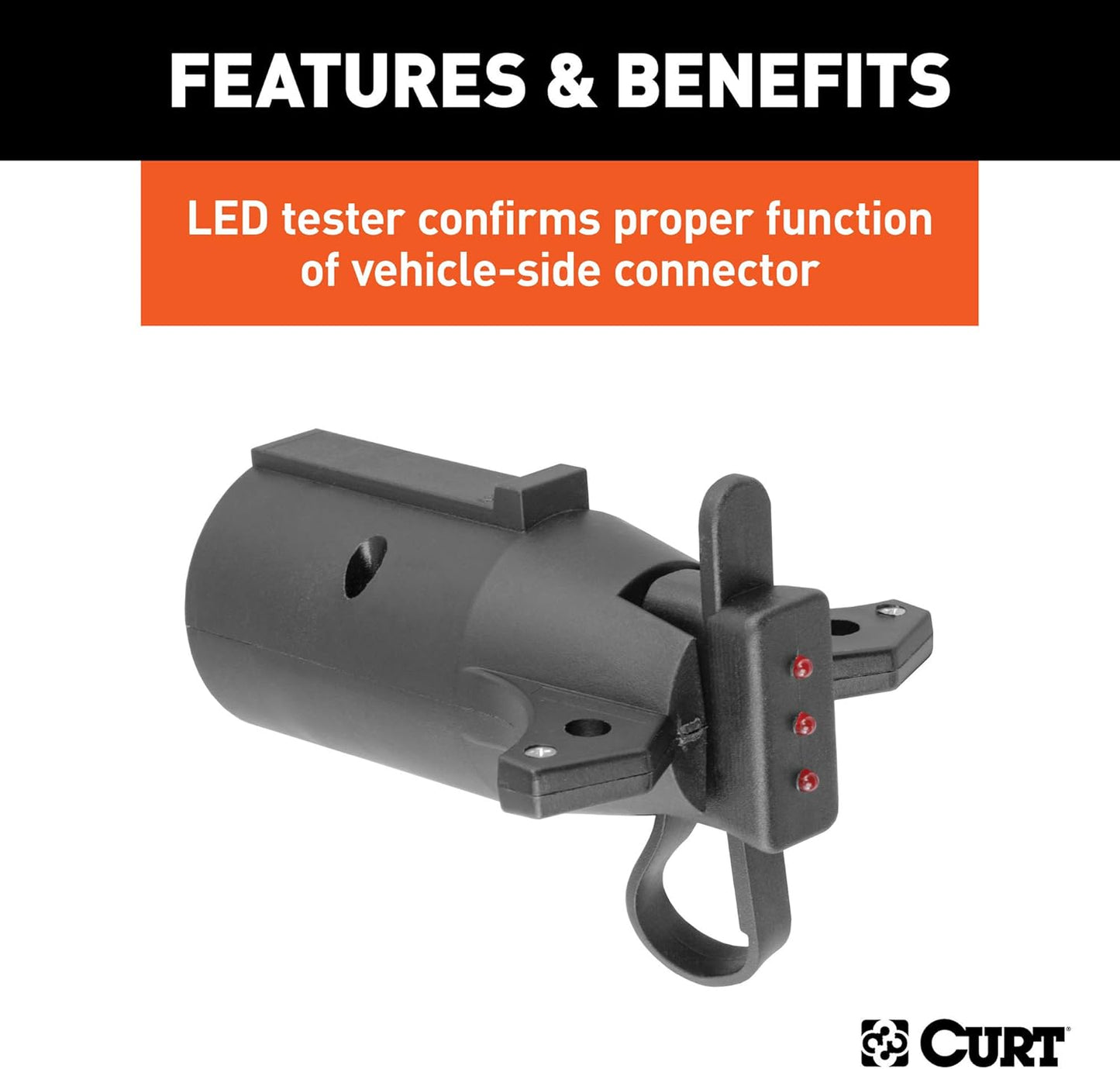 Curt Manufacturing 57245 7-Way RV to 4-Way Flat Trailer Adapter