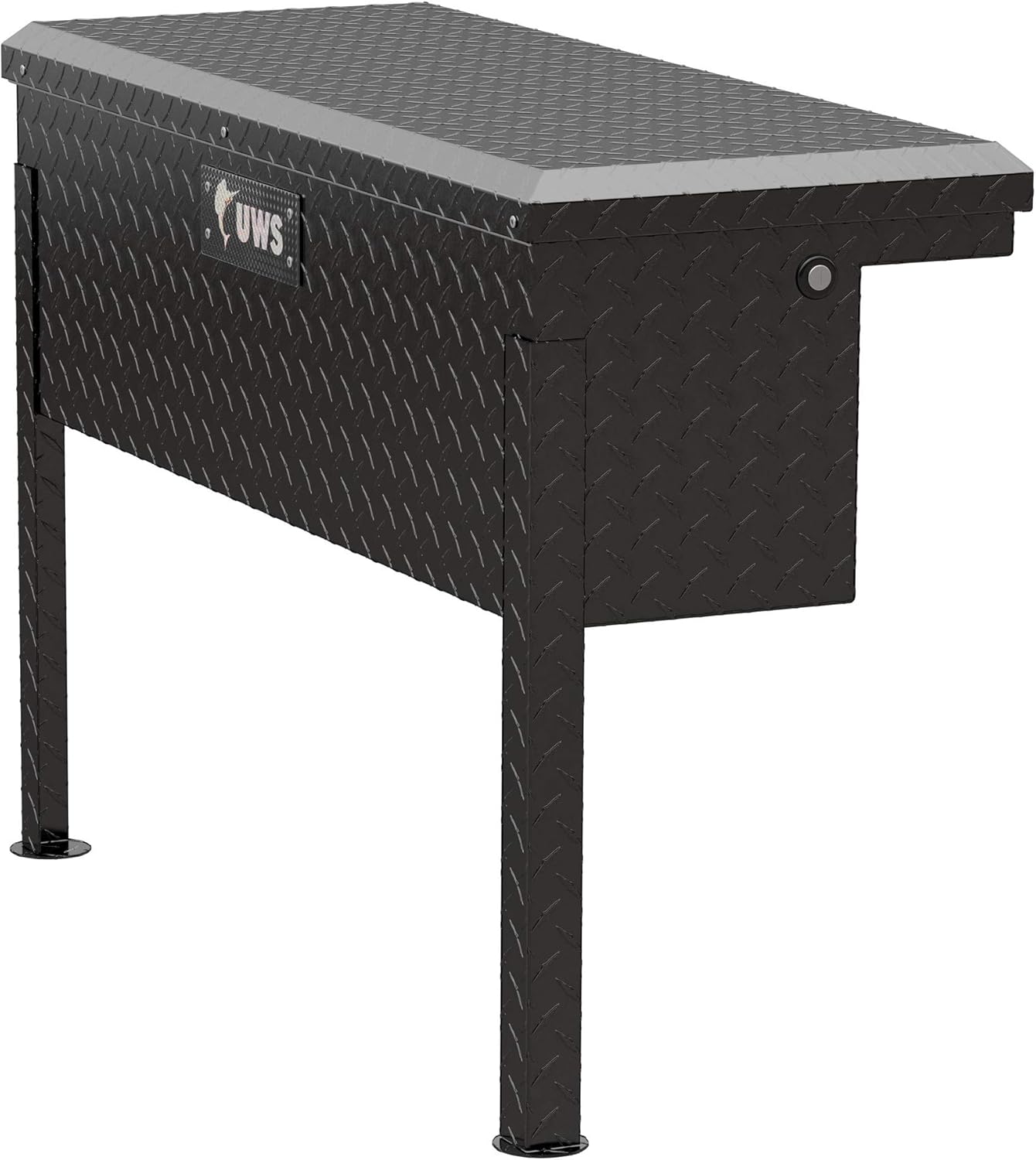 UWS EC30362 36" Gloss Black Heavy-Wall Aluminum Truck Side Tool Box with Lid