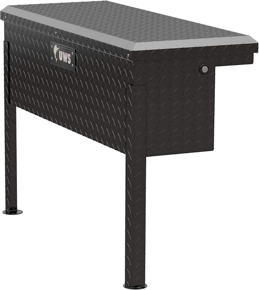 UWS EC30362 36" Gloss Black Heavy-Wall Aluminum Truck Side Tool Box with Lid