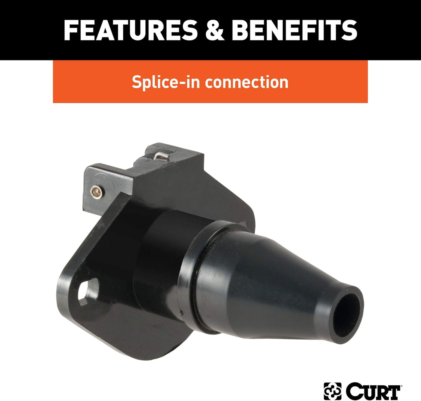 Curt Manufacturing 58130 6-Pole Le Connector Car End