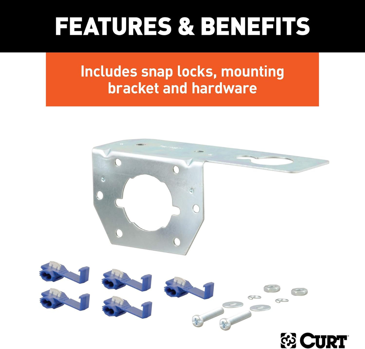 Curt Manufacturing I8/I9/I21 6-Pole Lead Die Cast Connector for Car and Trailer Ends - Part 58093