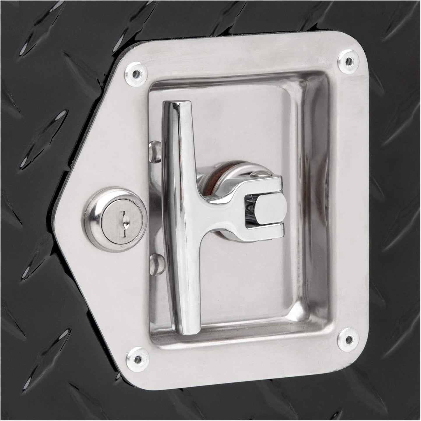 UWS EC30032 48-Inch Passenger-Side Gloss Black Heavy-Wall Aluminum Fender Wheel Well Tool Box – RigidCore Lid, Weatherproof