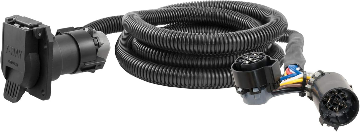 Curt Manufacturing 57008 15' Custom Vehicle-to-Trailer Wiring Harness for Ford F-150 with 5th Wheel/Gooseneck Extension