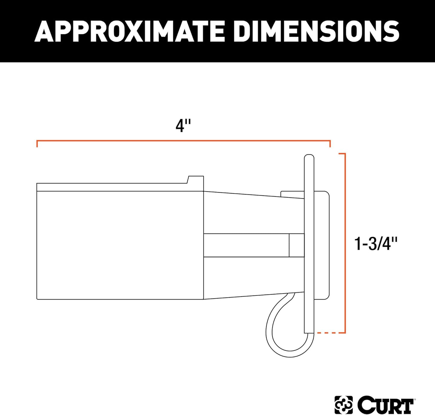Curt Manufacturing 57245 7-Way RV to 4-Way Flat Trailer Adapter