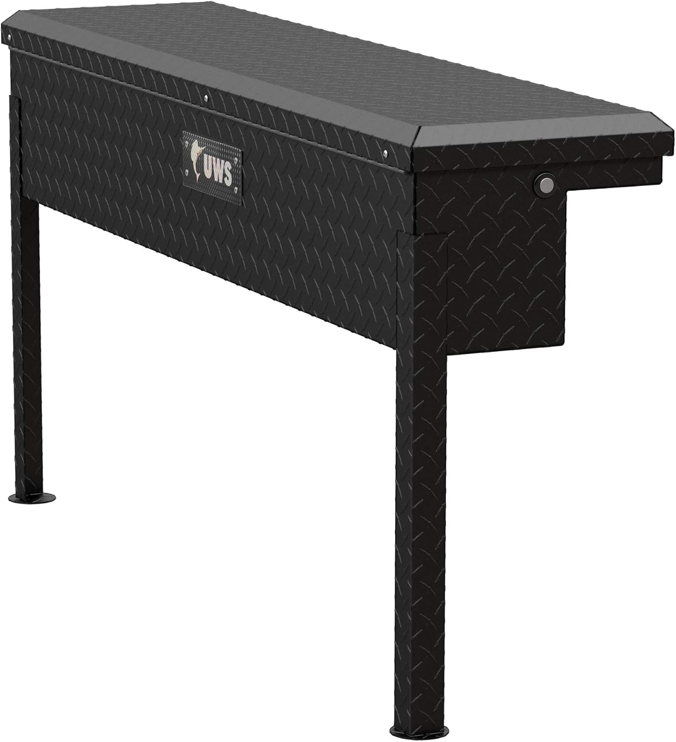 UWS EC30203 48" Matte Black Aluminum Truck Side Tool Box with RigidCore Lid