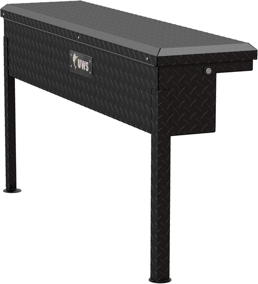 UWS EC30203 48" Matte Black Aluminum Truck Side Tool Box with RigidCore Lid