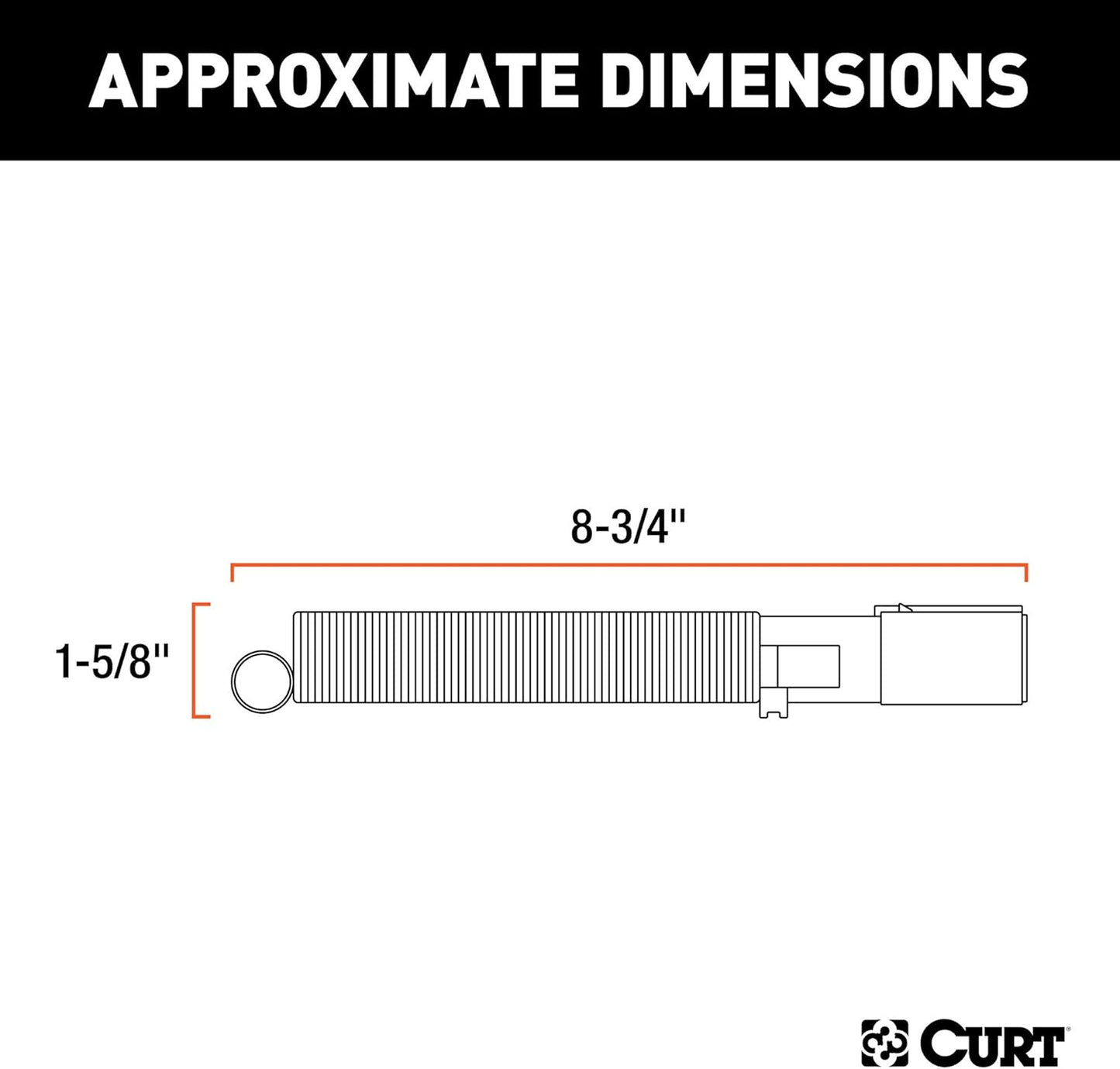 Curt Manufacturing 58180 7-Pole Die Cast Trailer End Connector with Spring