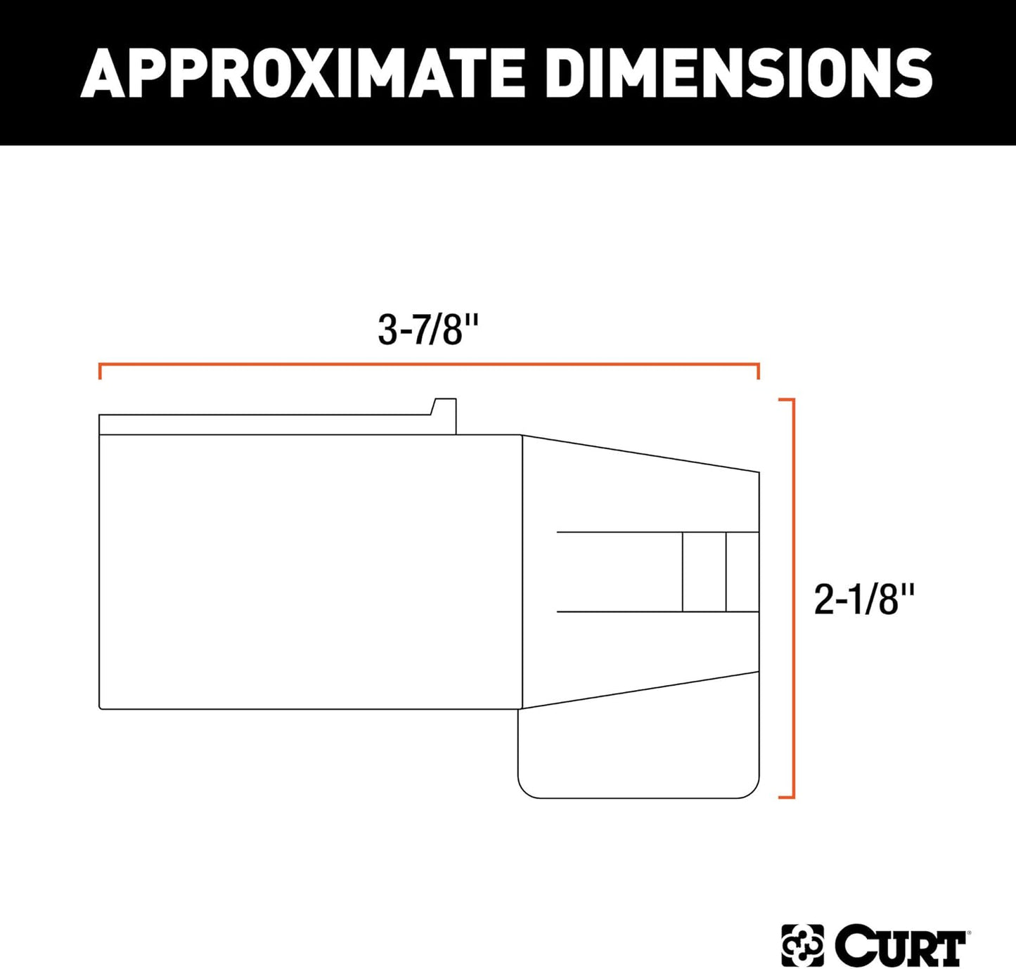 Curt Manufacturing 57250 7-Way RV Flat Connectors to 5-Way Flat Adapter