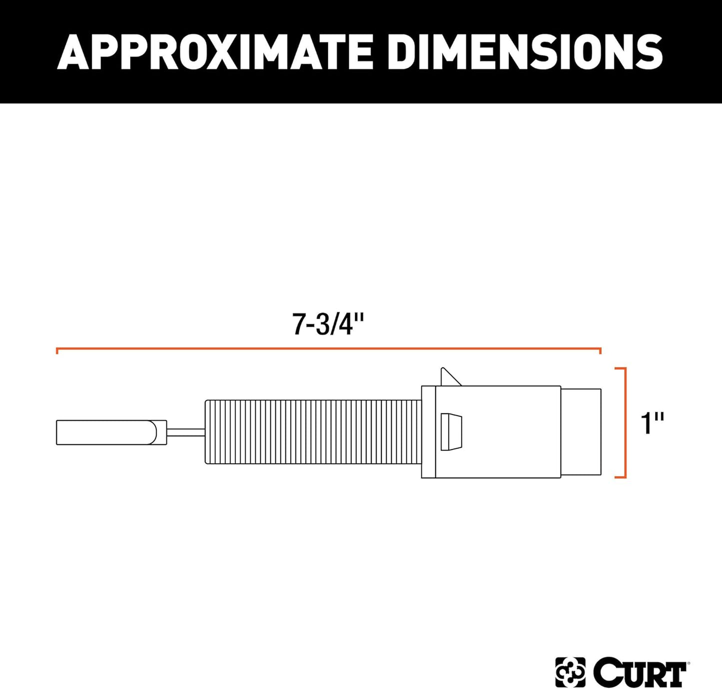 Curt Manufacturing 57224 4-Pole Round to 4 Flat Adapter for Light Duty Sockets