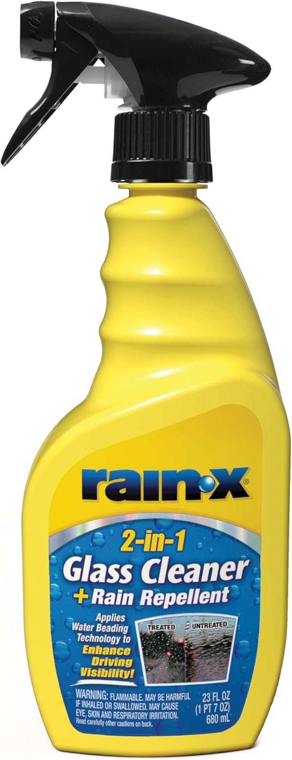 Rain-X 5071268 2-in-1 Glass Cleaner and Rain Repellant - 23 oz, 2- Pack