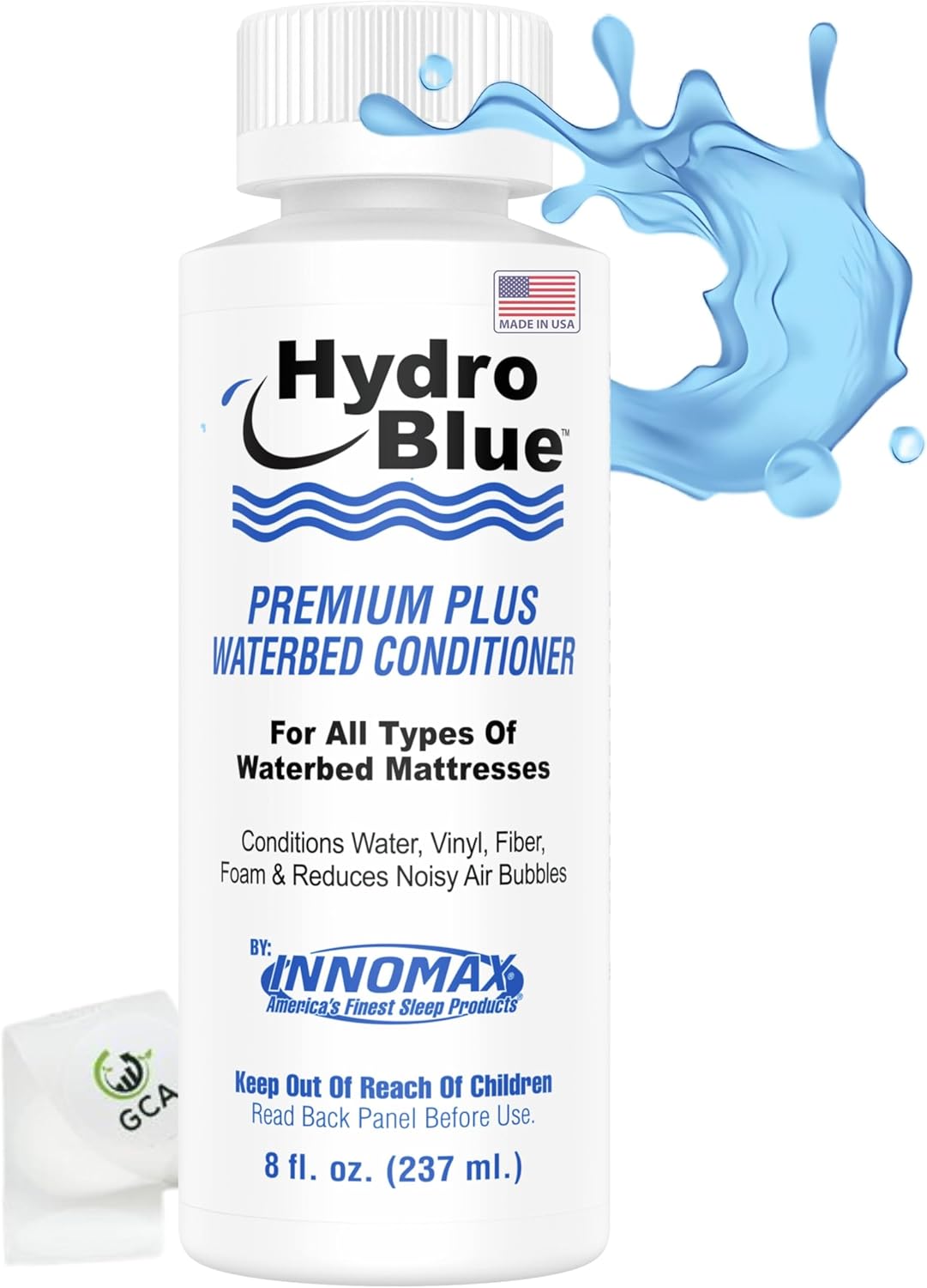 Global Climate Alliance Hydroblue Premium All Purpose Waterbed Conditioner 8 oz [Pack of 2] - Multi-Use Waterbed Mattress Care Product - Made in USA ~ Easy to Use, Works for All Types of Waterbeds ~