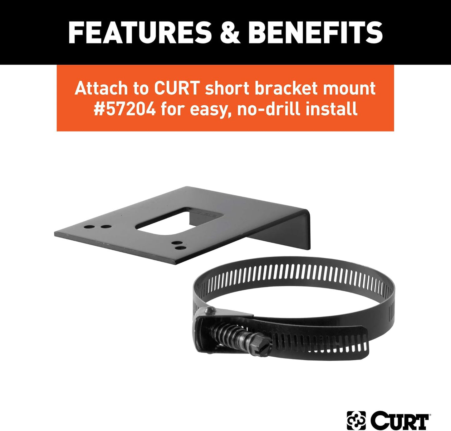 Curt Manufacturing HD Slotted 4, 5 & 6-Way Round Socket Bracket (Part #57208)