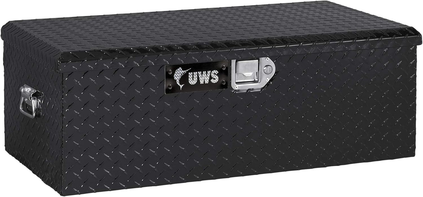 UWS EC20072 36" Gloss Black Aluminum Foot Locker Tool Chest with RigidCore Lid – Heavy-Duty & Lockable Storage