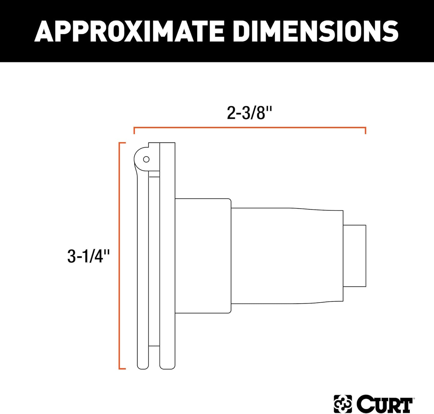 Curt Manufacturing 58130 6-Pole Le Connector Car End