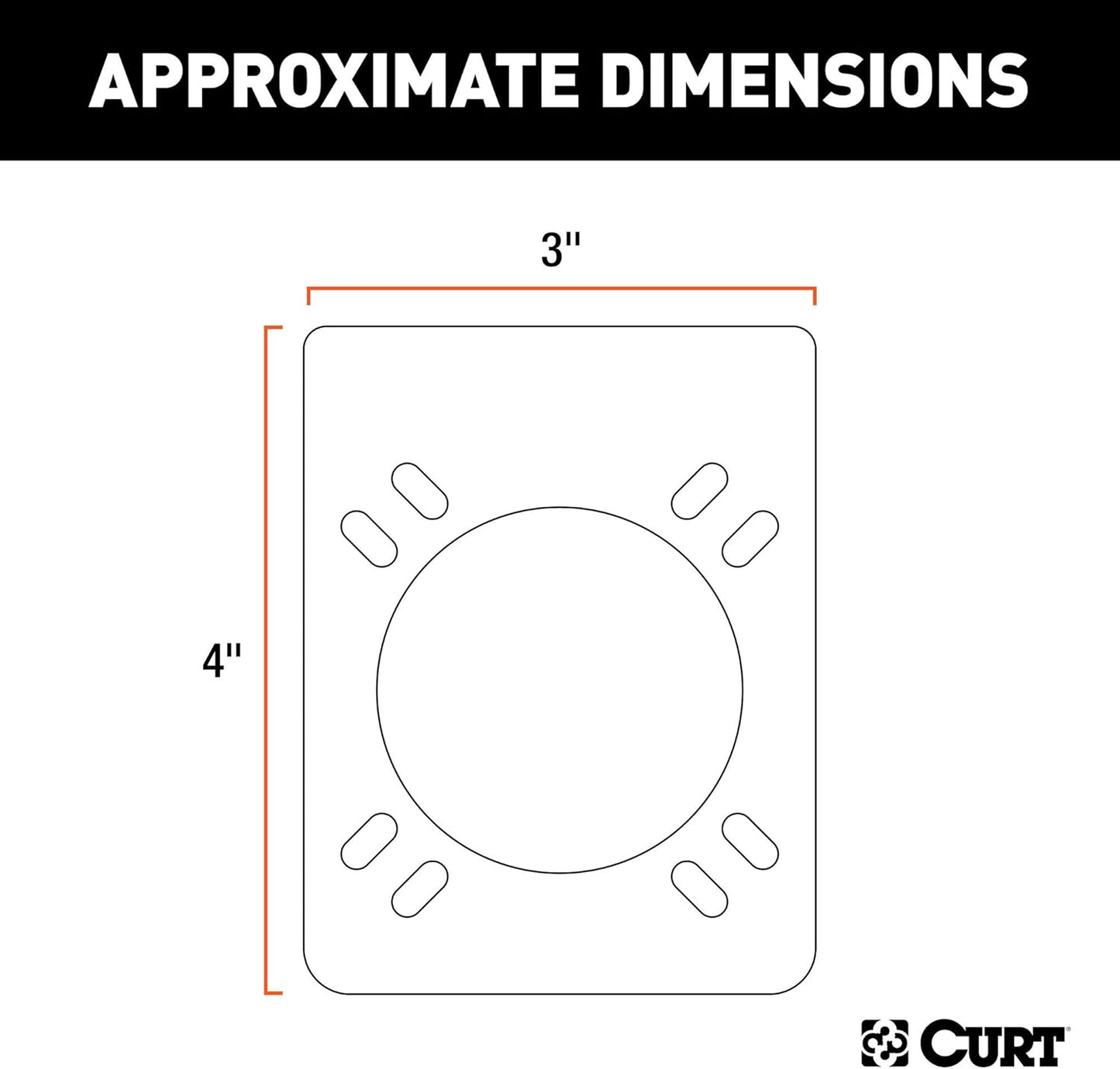 Curt Manufacturing Single Heavy Duty Mounting Bracket for 7-Way RV and Car Connectors - Part #57206