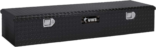 UWS EC20092 58" Gloss Black Aluminum 5th Wheel Truck Bed Tool Box with RigidCore Lid – Heavy-Duty & Lockable Storage