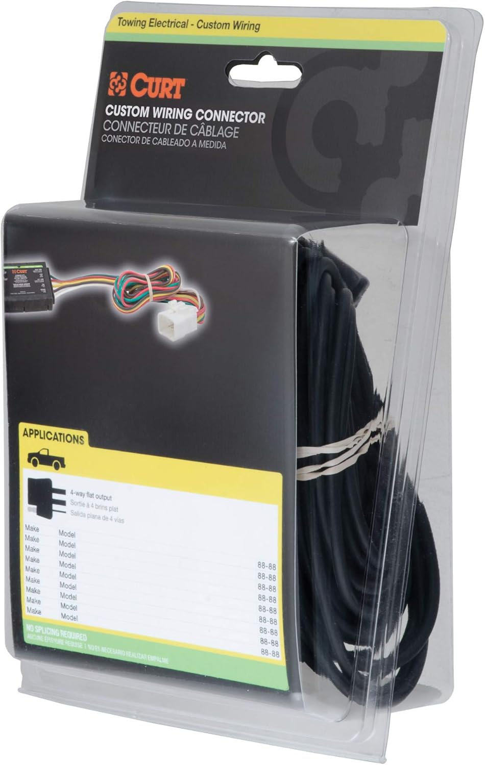 CURT 56420 4-Pin Vehicle-Side Trailer Wiring Harness for Hyundai Palisade, Santa Fe & Kia Telluride – Plug & Play