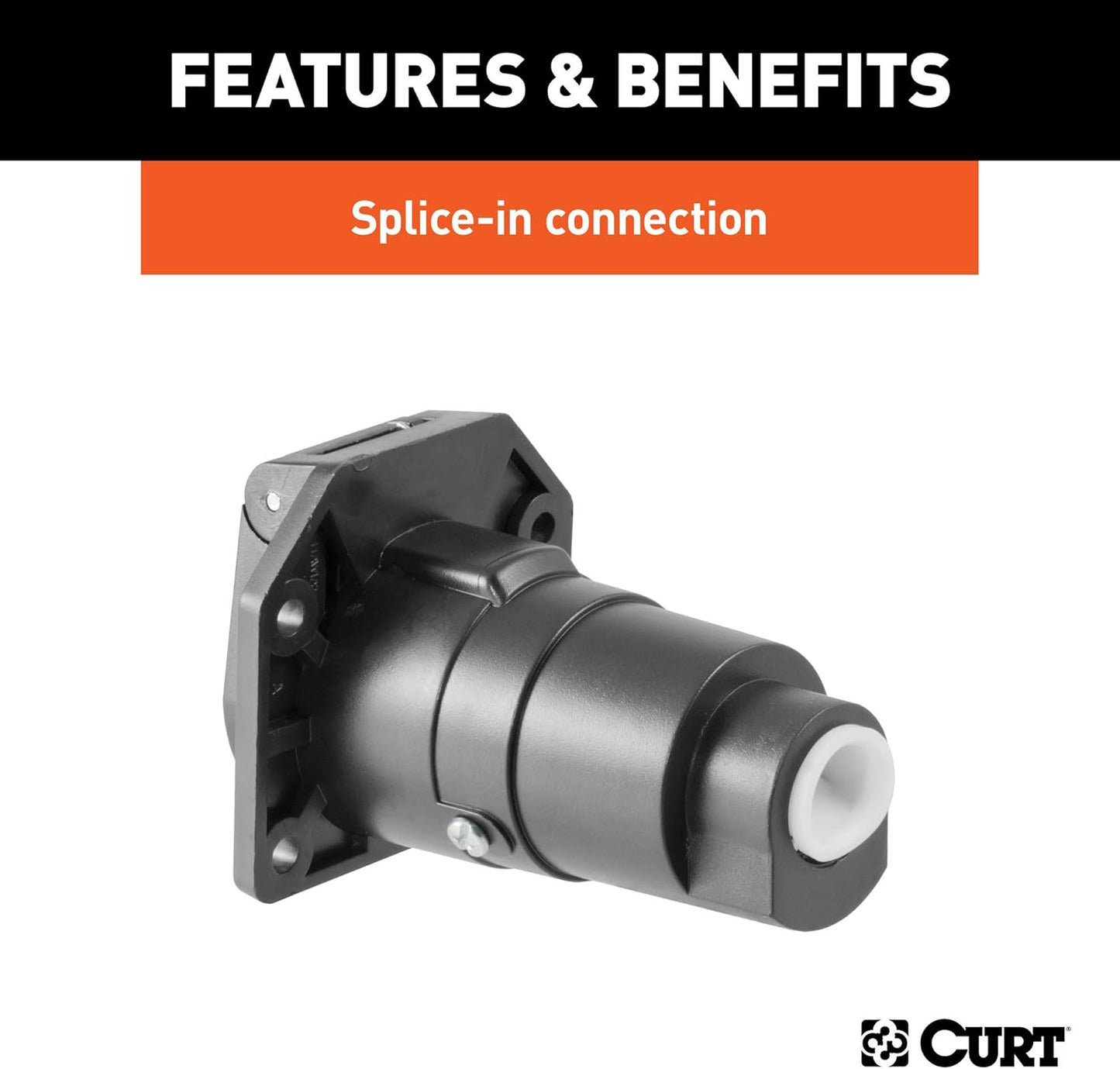 Curt Manufacturing 58151 7-Pole Plastic Trailer Connector End Package