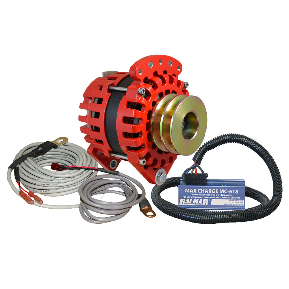Balmar Alternator 3.15" Dual Foot Saddle Dual V Pulley Regulator & Temp Sensor - 170A Kit - 12V