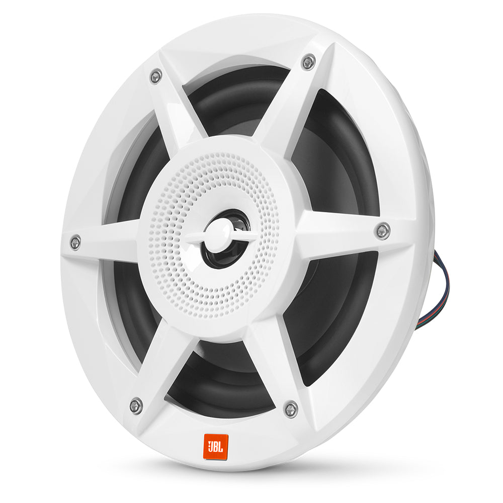 JBL STADIUMMW6520AM 6.5" Coaxial Marine RGB Speakers - White STADIUM Series