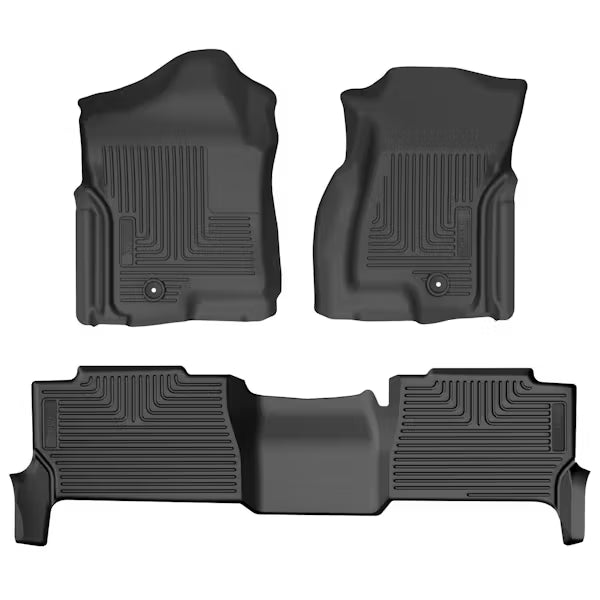 Husky Liner 93541 Tahoe WeatherBeater Front and Second Row Floor Liners in Black