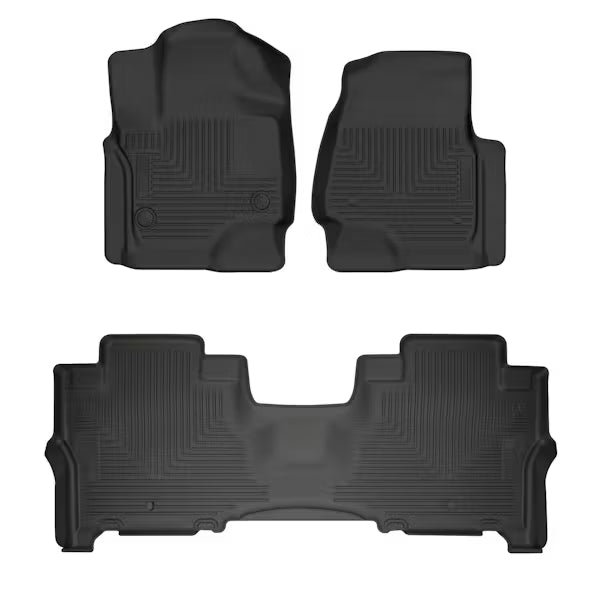 Husky Liner 93741 Navigator WeatherBeater Front & Second Row Floor Liners for 2018-2023 Ford Explorer, Black