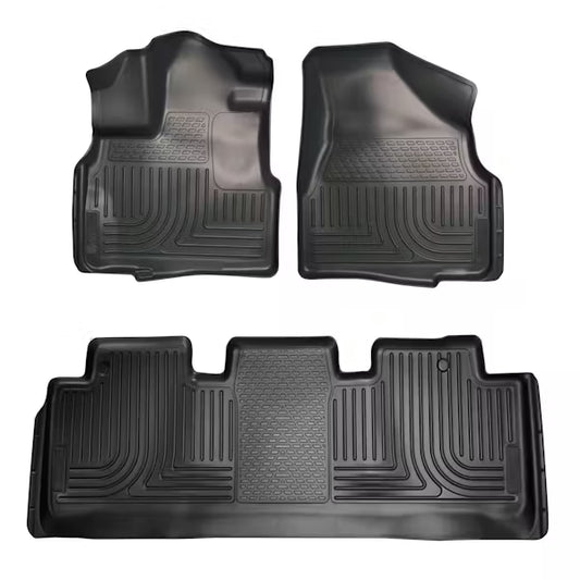 Husky Liner 93751 Weatherbeater Front & Second Row Floor Liners for Honda Odyssey 2011+ in Black