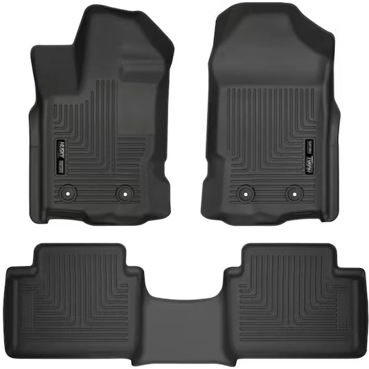 Husky Liner 93801 WeatherBeater Front & Second Row Floor Liners for 1923 Ford Ranger SuperCab, Black