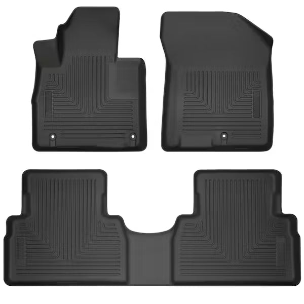 Husky Liners 93821 Santa Fe Front & Second Row WeatherBeater Floor Liners in Black