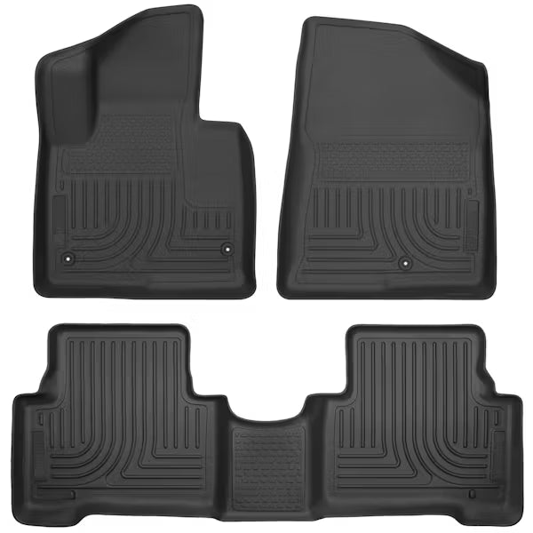 Husky Liner 93831 Weatherbeater Floor Mats for 2013 Santa Fe S PO Rt Front & Second Row in Black