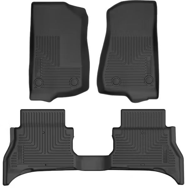 Husky Liner 93981 WeatherBeater Floor Liners for Jeep Wrangler JL 4-Door, Front and Rear, Black