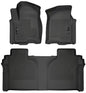 Husky Liner Weatherbeater Series Floor Liners for Chevrolet Silverado/Sierra 1500 Crew Cab (Front & Second Seat) - Black, Part #94021
