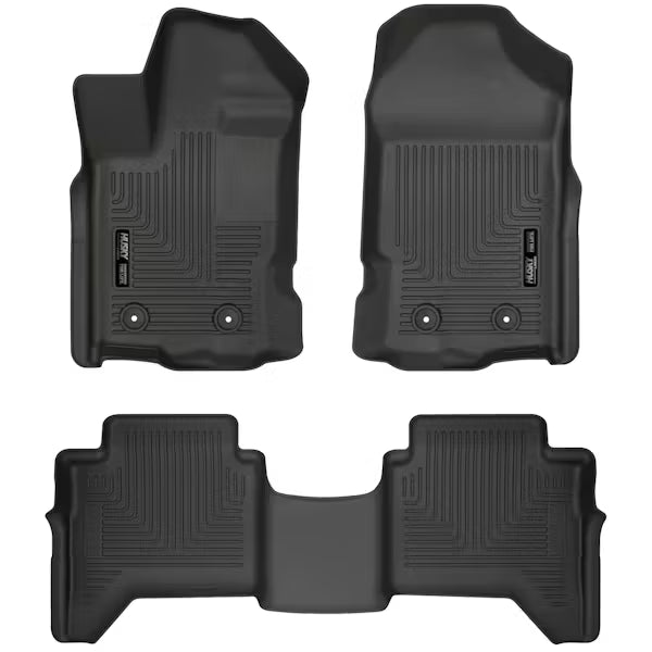 Husky Liner 94271 Tacoma Wb Front and Second Row Floor Liners in Black