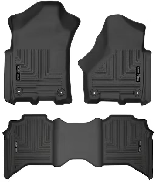 Husky Liner 94111 Front & Second Seat Floor Liners for Ram 2500/3500 Crew Cab, Black