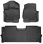 Husky Liners Weatherbeater Front & Second Seat Floor Liners for Ford F-150 SuperCrew with Fold-Flat Storage, Black (Part #94121)