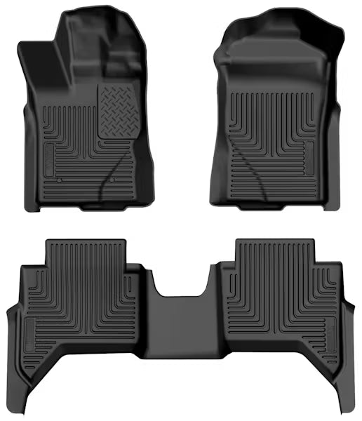 Husky Liner 94171 Floor Liner Set for 2024 Ford Ranger SuperCrew Double Cab, Black