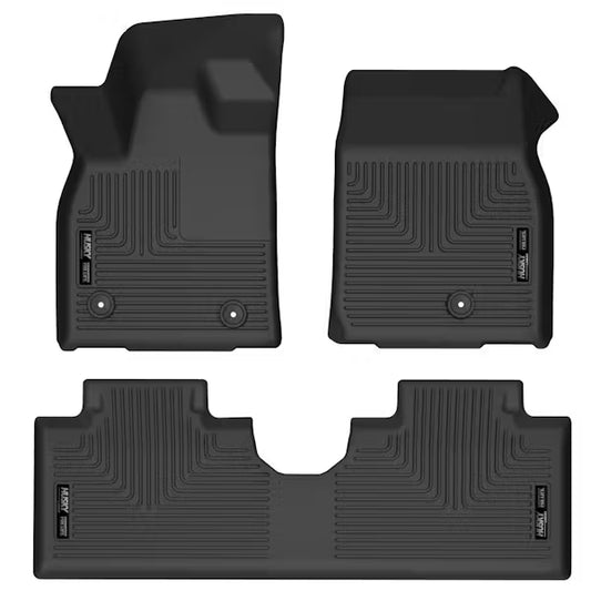 Husky Liner 95071 Weatherbeater Series Front & Second Seat Floor Liners for 2023 Mustang Mache in Black