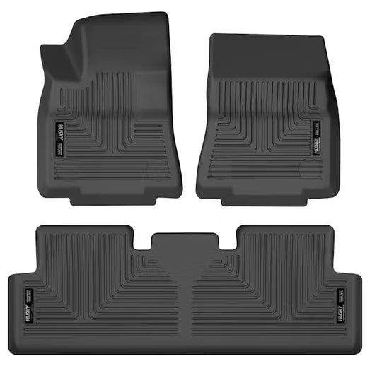 Husky Liner 95211 Front and Second Row Floor Liners for 2023 Tesla Model Y in Black