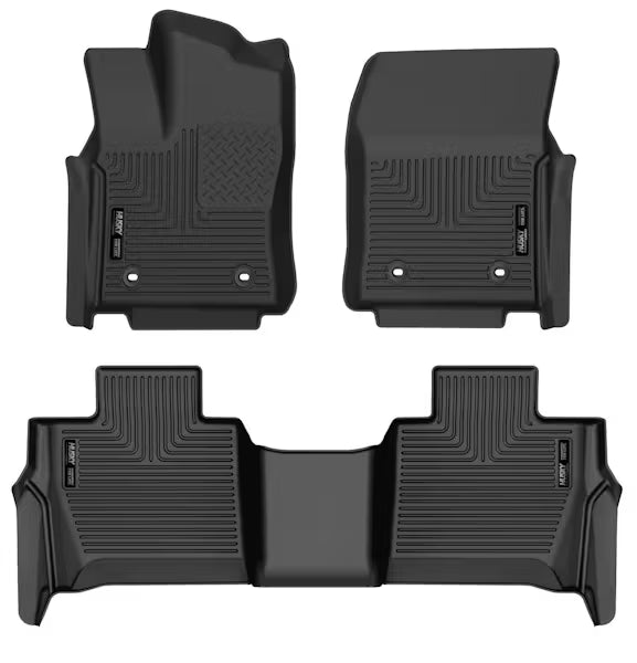 Husky Liners 95281 Weatherbeater Front & Second Seat Floor Liner for 2023 Toyota Sequoia, Black